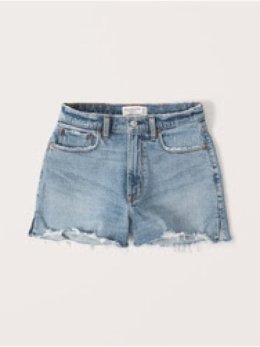 A&F Classic Light Blue Denim Cutoff Women's Shorts in Curve Love